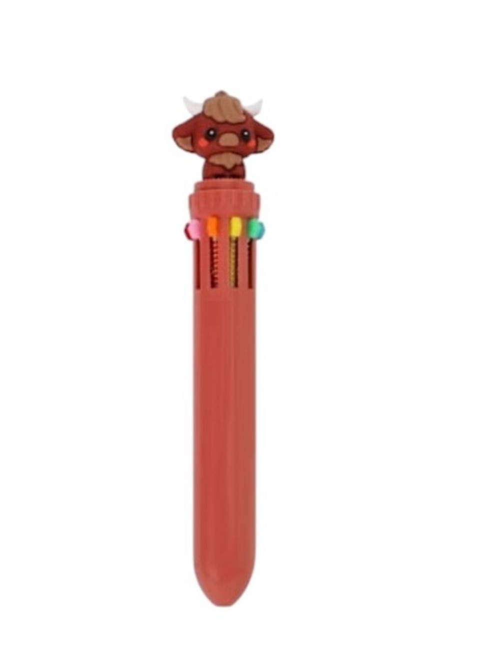 Highland Cow Novelty Multicolor Click Pen 5.96in